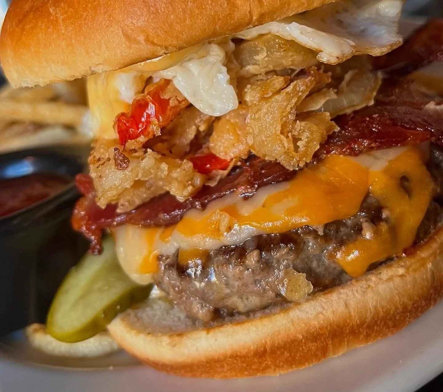 Warrior Burger from Rosie's on the River